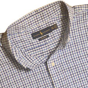 Ralph Lauren Men’s 2XLT Performance Button-Down Short Slv Lightweight Breathable